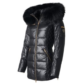 Eve- Lustrous Nylon - Black - Raccoon Fur